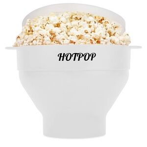NWOT• Hotpop White Silicone Popcorn Popper